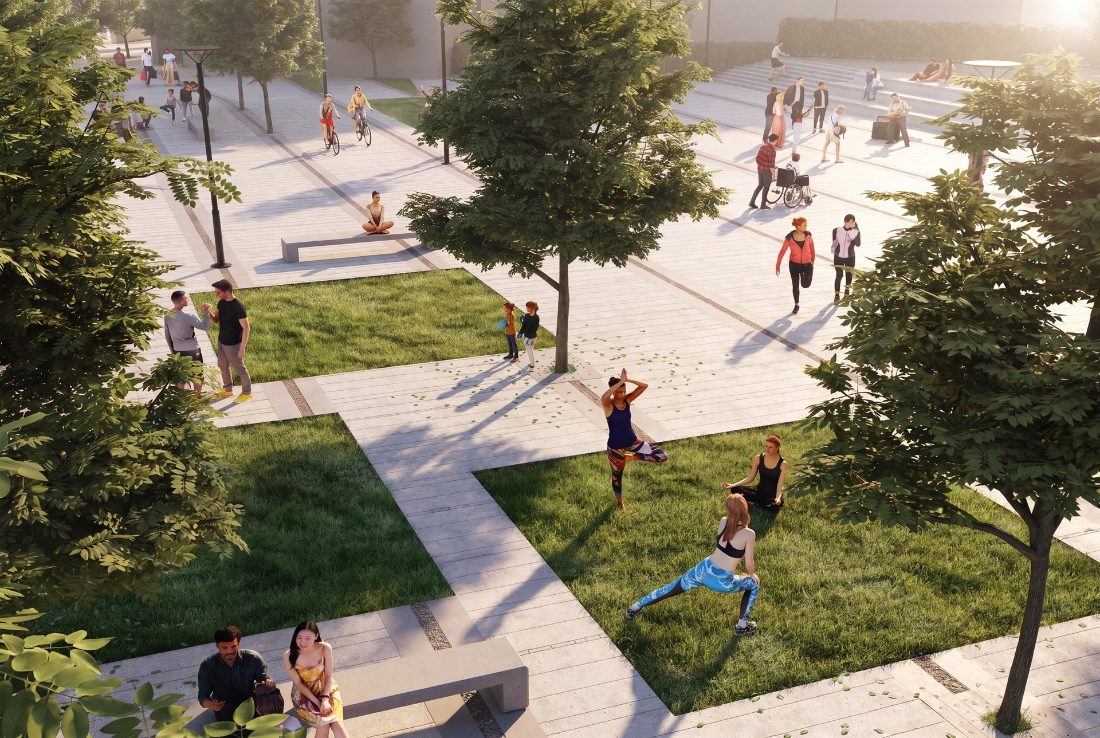 Visualisation of the regenerated public realm — Agios Ioannis, Larnaca (Plate I)